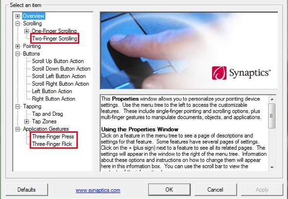 para que sirve synaptics pointing device driver windows 7